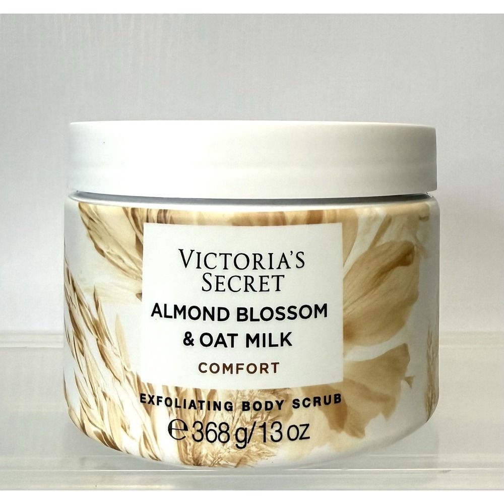 VICTORIA'S SECRET ~ ALMOND BLOSSOM & OAT MILK EXFOLIATING BODY SCRUB ~ 13 OZ